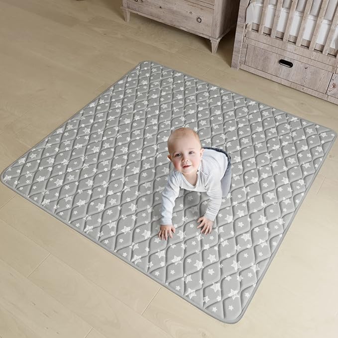 Premium Foam Baby Play Mat 59" X 59" Fit for ZEEBABA 59" x59" Playpen or Yobear Baby Playpen, Non-Slip Baby Playpen Mat for Playing