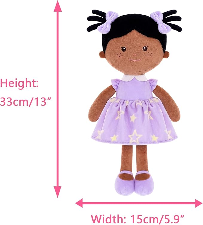 Onetoo First Baby Doll Plush Rag Doll Sleeping Cuddle Buddy 14"(Milly Series)