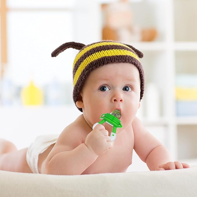 Baby Fruit Feeder Pacifier (2 Pack), Fresh Food Feeding Teether for Toddler