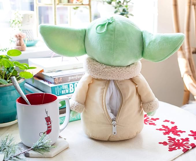 Loungefly Star Wars: The Mandalorian The Child 12-Inch Plush Toy with Pocket Zipper | Baby Yoda Plush Clip-On Doll