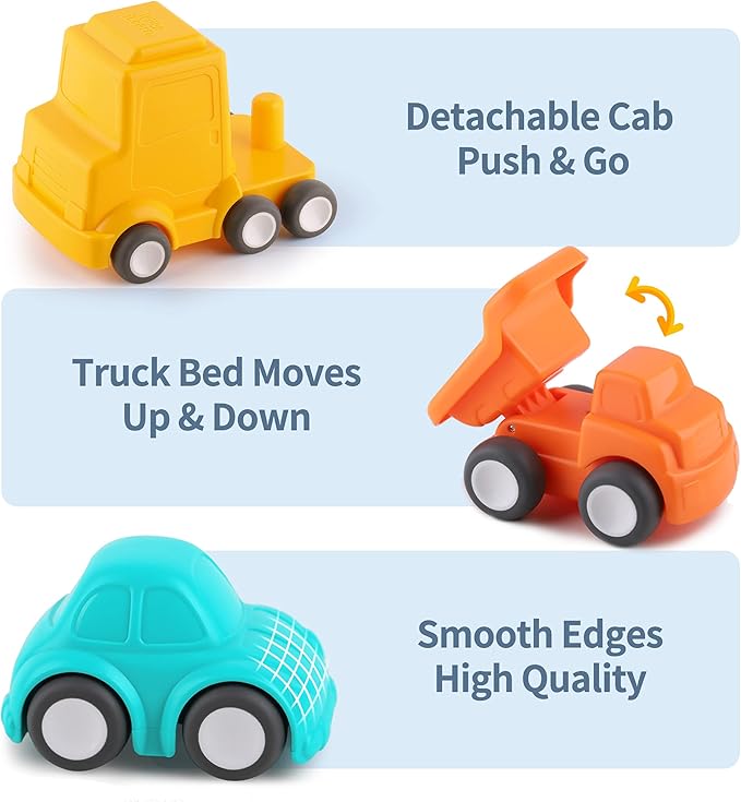 iPlay, iLearn Car Carrier Truck Toy for Toddler 1-3 2 Year 5 Play 1 2 3 4