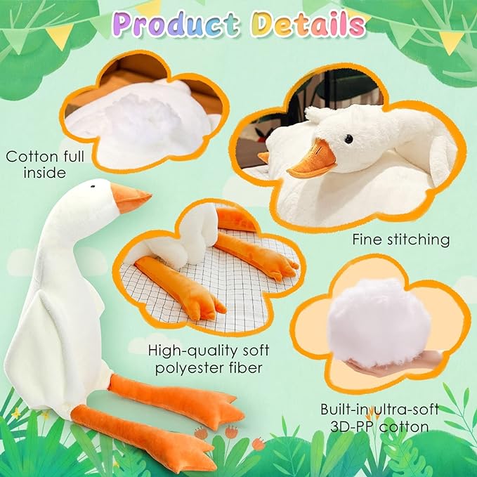 Goose Stuffed Animal 75 Inch Plush Toy, 6 Foot Giant Duck Plush