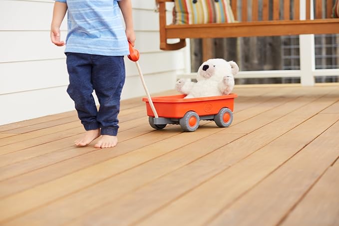 Green Toys Wagon, Orange - Pretend Play