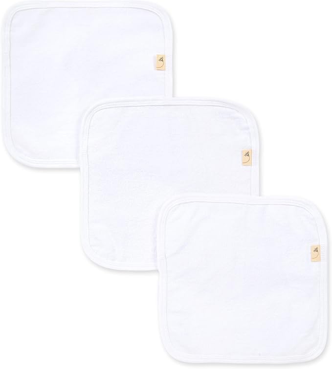 Burt's Bees Baby Infant Washcloths, 100% Organic Cotton 3 Pack