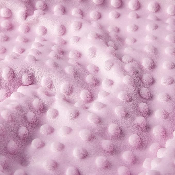 DaysU Silky Micro Soft Plush Baby Blankets for Girls with Print Floral Pattern and Soothing Raised Dots, Double Layer Bed Throws for Toddler Cot 50x60 Inches