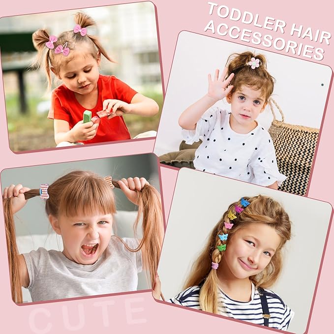 156 Pcs Toddler Hair Ties Girls Hair Accessories, Baby Hair