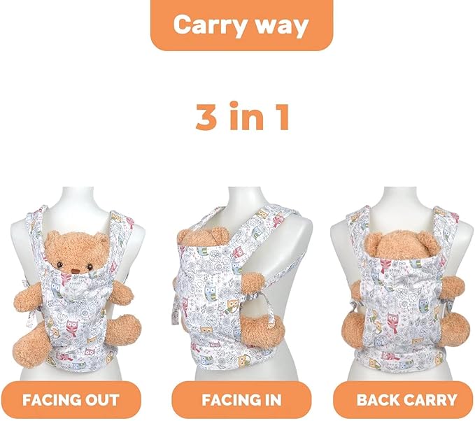 Baby Doll Carrier for Baby Girl Premiums Soft Cotton Straps 18 inch