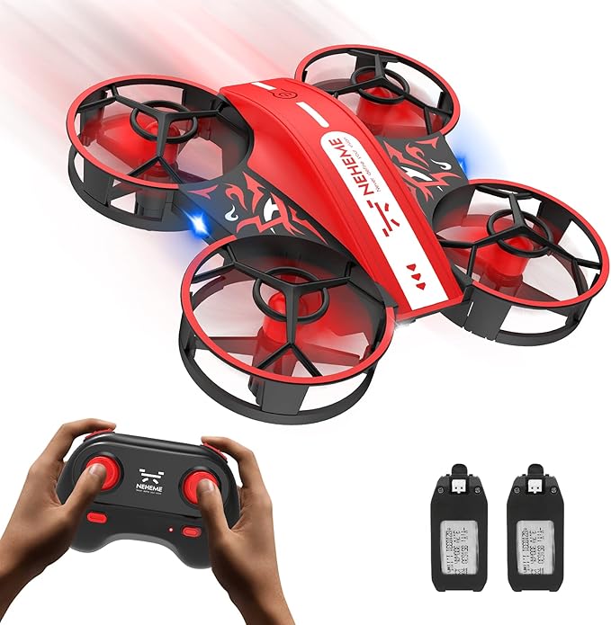 NEHEME NH330 Mini Drones for Kids Beginners Adults, RC Small Helicopter Quadcopter with Headless Mode 3D Flip 2 Batteries,