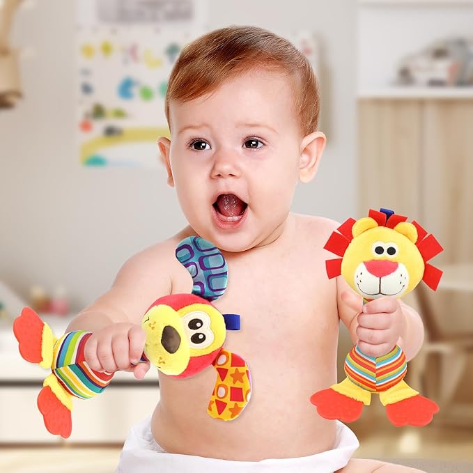 dearlomum Baby Play Mat Baby Gym,Funny Play Piano Tummy Time Baby Activity Gym Mat with 5 Infant Sensory Baby Toys and 2 Baby Soft Rattles 0 to 3 6 9 12