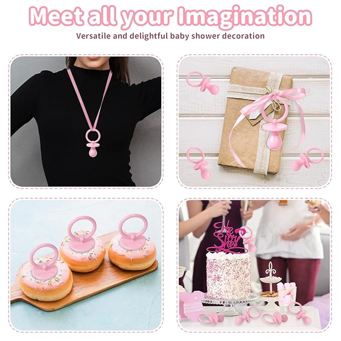 36 Plastic Pacifiers for Baby Shower Game, 2.75?ÖŌĆ?Baby Shower Pacifiers
