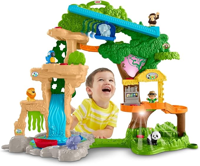 Fisher-Price Little People Toddler Toy Share & Care Safari 2-Ft 7 Figures 1+ years