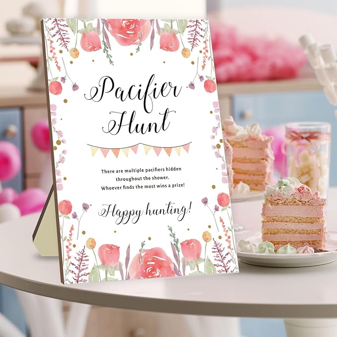 Baby Shower Games Set, Baby Pacifier Hunt Game 50 Mini