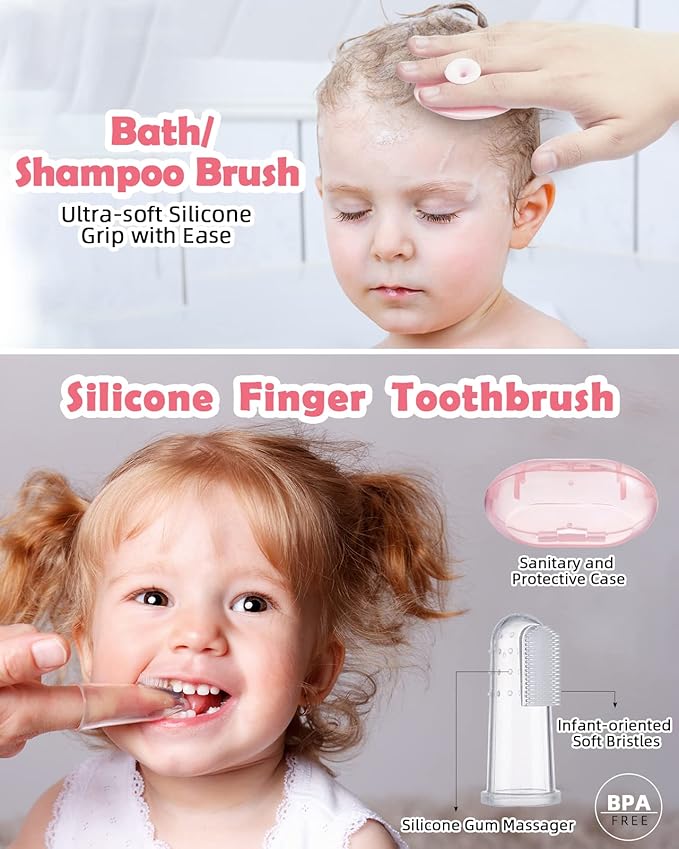 Baby Grooming and Health Kit, Lictin Safety Care Set, Newborn Nursery Health Care Set with Hair Brush,Comb,Nail Clippers and More for Newborn Infant Toddlers Baby Girls