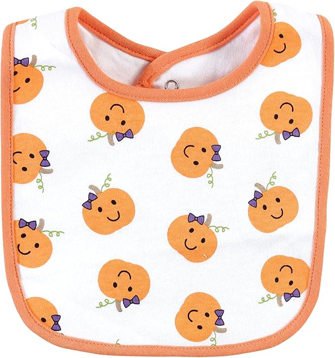Hudson Baby Unisex BabyCotton Bib and Headband or Caps Set