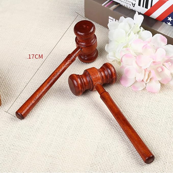 ibasenice Toddlers Hammer Costume Accessories - 2pcs Wooden Toddlers Toys