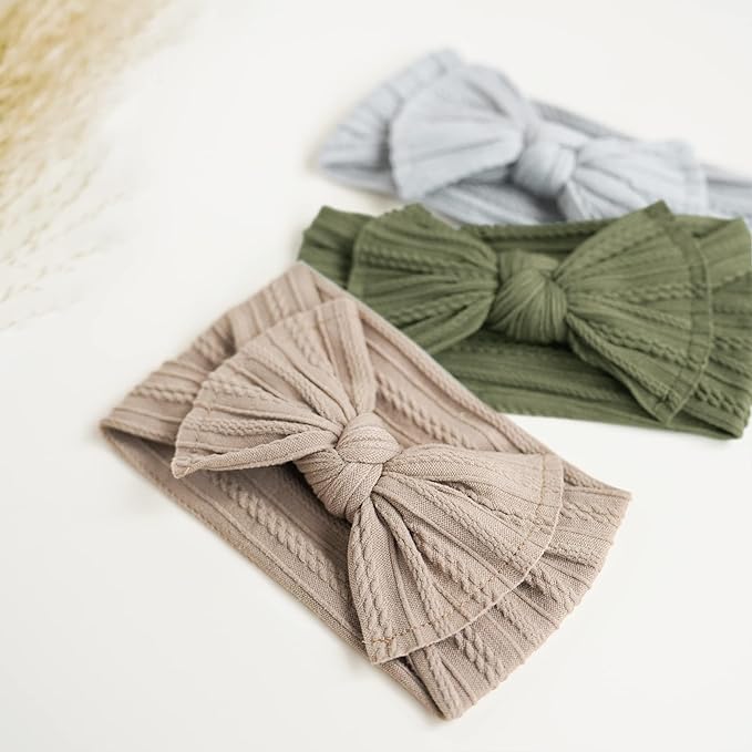 Niceye Pack of 10, Baby Girls Headbands with Bows Handmade
