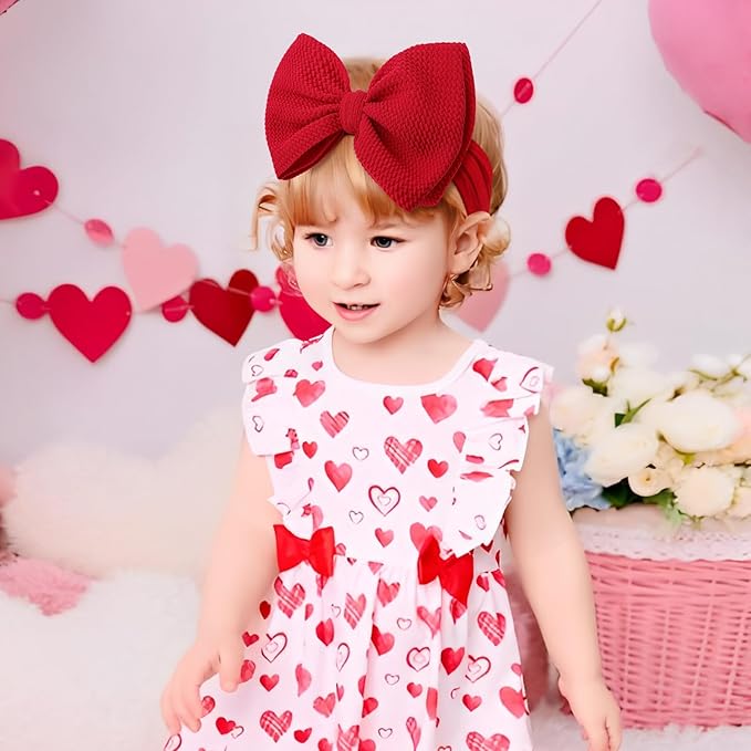 YanJie Baby Girl Headbands - Nylon Bow Hair Accessories for Newborn Infants, Toddlers (0-6 Months)