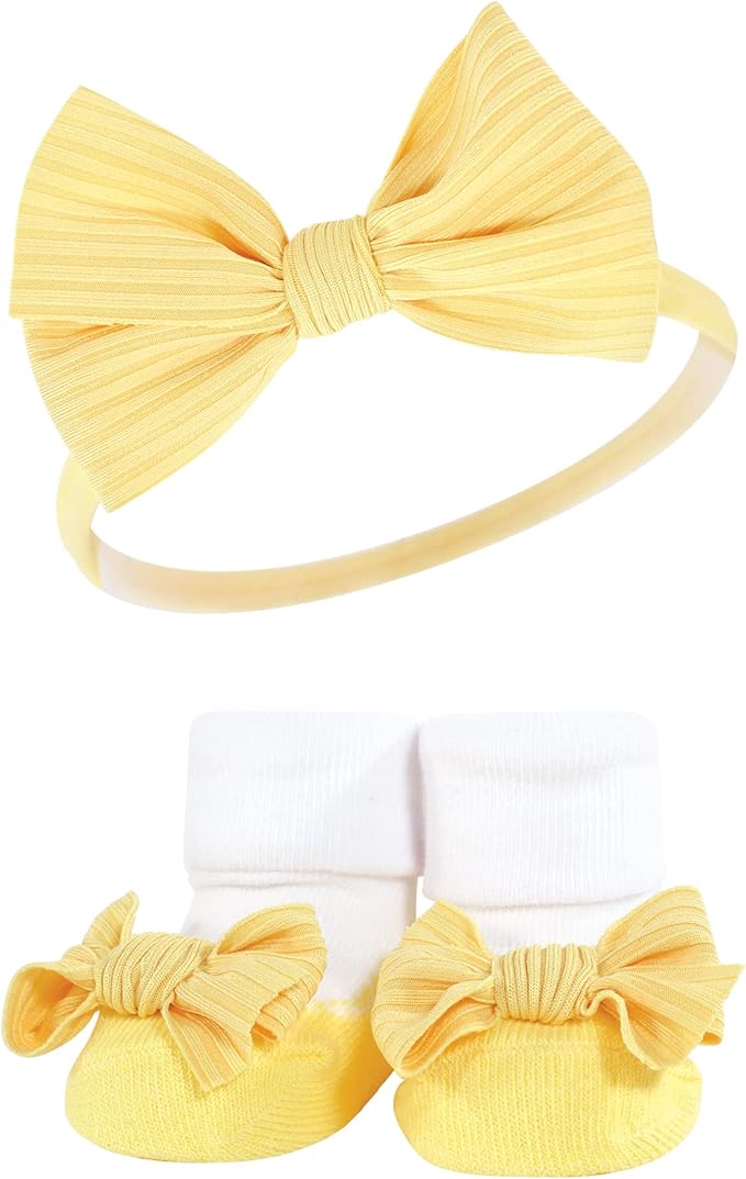 Hudson Baby Girl's Headband and Socks Giftset