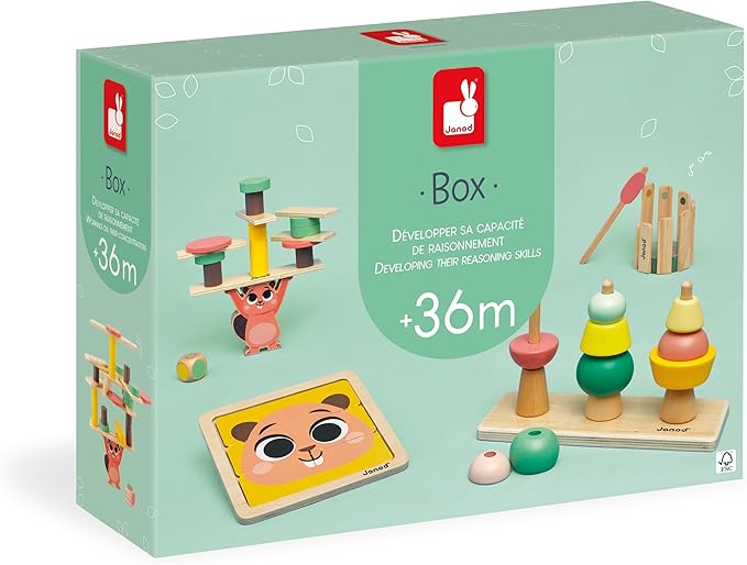 Janod Toy Box - 4 Piece Subscription Learning Set 36 Months+ J04066