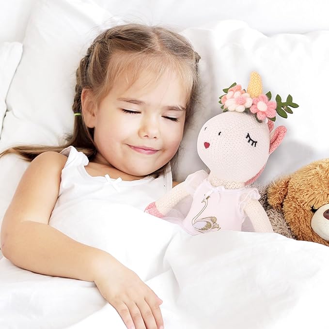 Unicorn Stuffed Animals Plush Ballerina Baby Doll with Doll Carrier 3 4 5 6