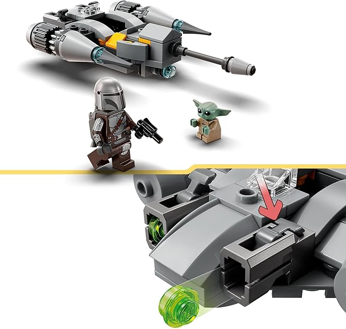 LEGO Star Wars The Mandalorian’s N-1 Starfighter Microfighter, Building Toy Set for Kids Ages 6 and Up with Mando and Grogu 'Baby Yoda' Minifigures 75363