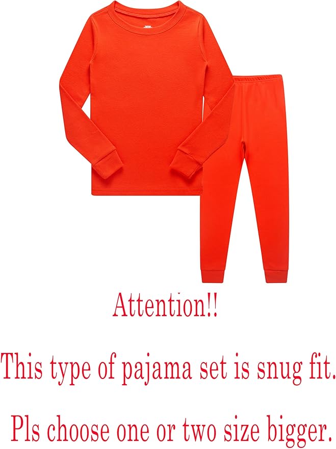 Family Feeling Little Big Boy Pajamas Sets 100% Cotton Pjs