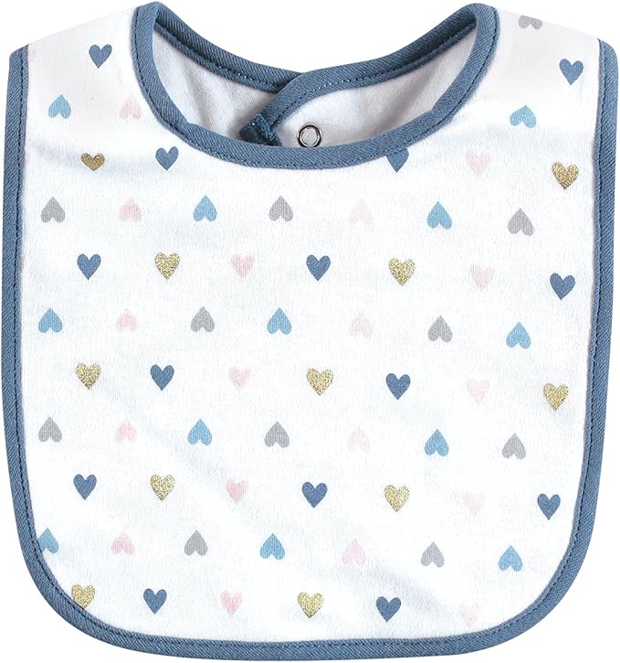 Hudson Baby Unisex BabyCotton Bib and Headband or Caps Set