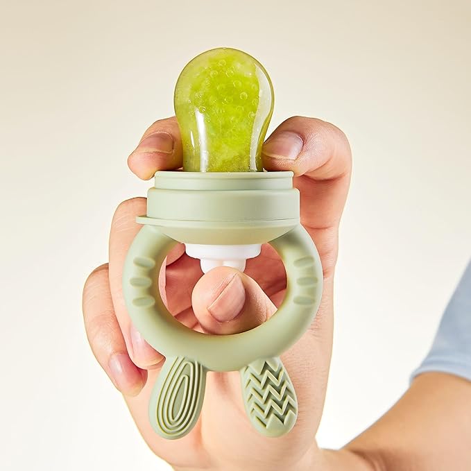 Silicone Baby Fruit Feeder with Freezer Tray Baby Food Feeder
