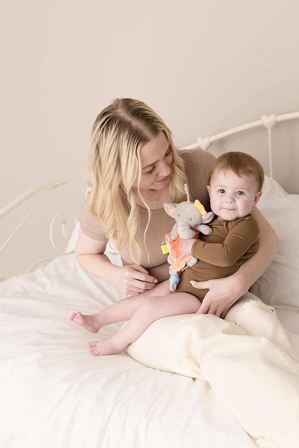 KoKo The Elephant Baby Activity Blanket with Taggies, Teething Star and Crinkly Ears