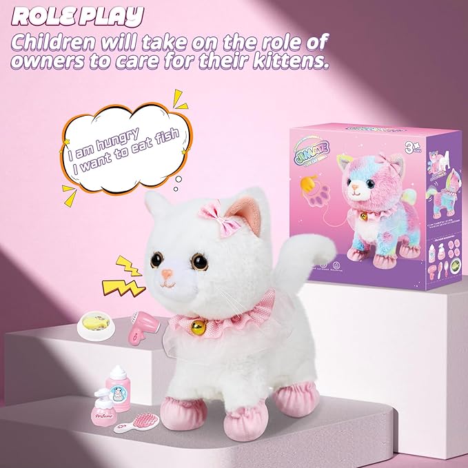 Interactive Electronic Plush Toy Walking and Barking Robot Cat Plush