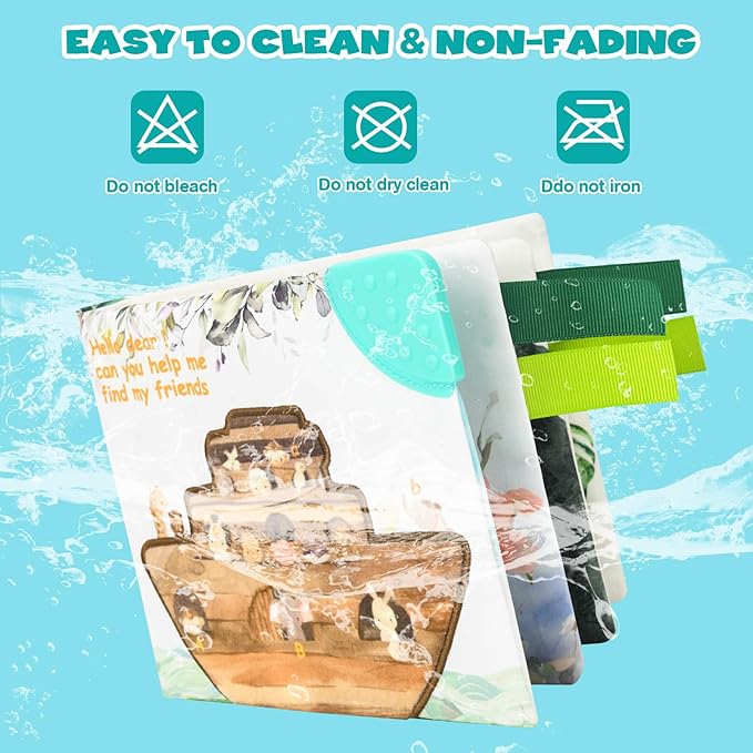 Soft Book, Touch and Feel Cloth Soft Crinkle Books for Babies 0-12 Months