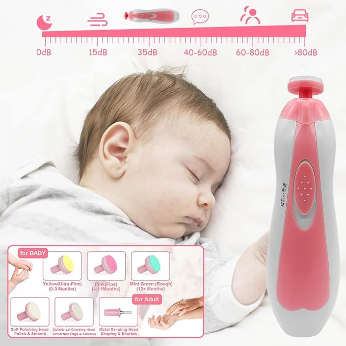 Baby Healthcare and Grooming Kit, 26 in 1 Baby Electric Nail Trimmer Set Newborn Nursery Health Care Set for Newborn Infant Toddlers Baby Boys Girls Kids Haircut Tools