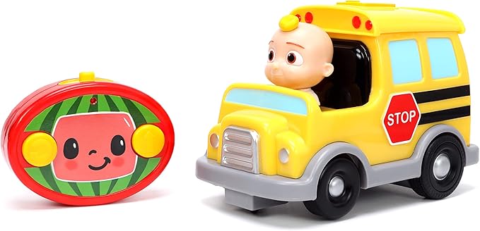 Jada Toys Cocomelon 7.5" School Bus RC Remote Control Car,