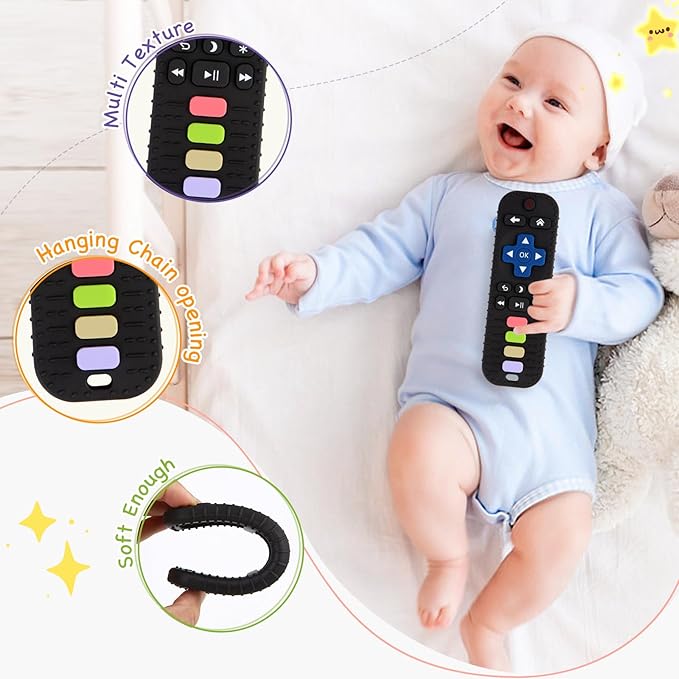 Hooku Silicone Teethers for Babies 0-6 Months, Teething Toys for Babies 6-12 Months 0-3 Months,