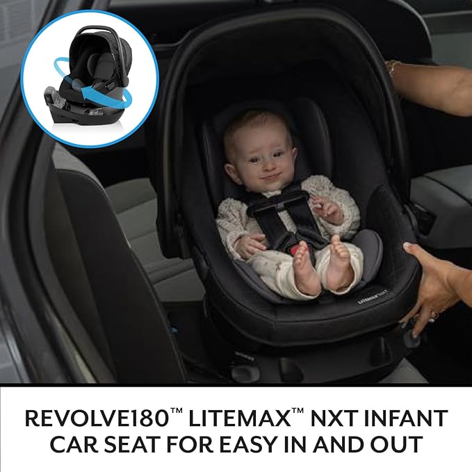 Evenflo Shyft Intuiti Travel System with Revolve180 LiteMax NXT Rotational Infant Car Seat (Amaranth Pink)
