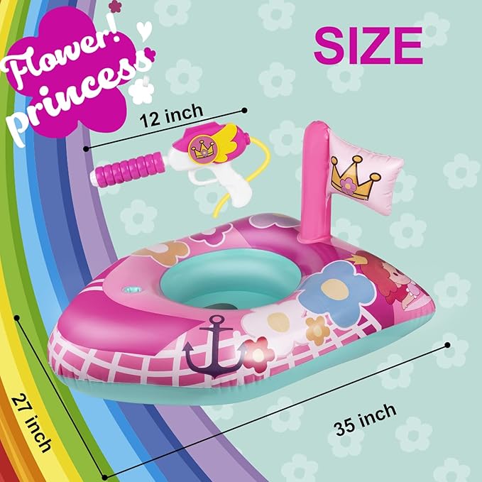 Inflatable Pool Floats Kids-Girls Pool Toys for Toddlers Ages 3-8, Kids Floats for Swimming Pool
