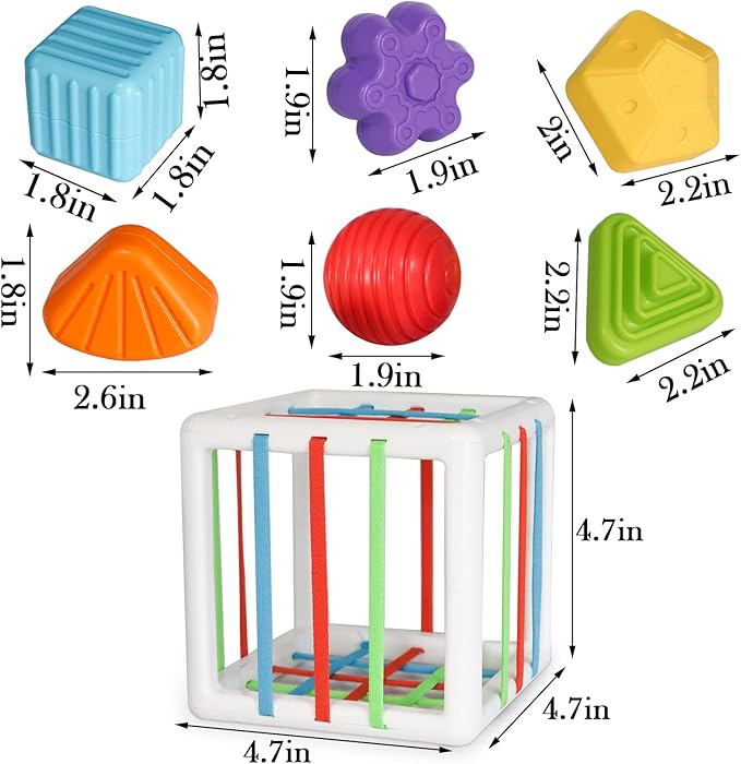 Shape Sorter Baby Toys Sensory Montessori Toys Developmental Toys Colorful 6 Sensory