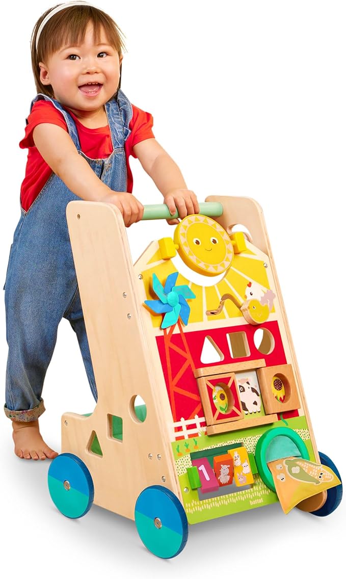 Battat – Wooden Activity Walker 9 Educational 1 Year