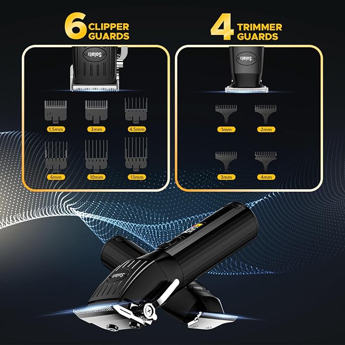 Professional Hair Clippers for Men Cordless Trimmers Kit with LED Display Beard Trimmer for Kid Cordless Beards Trimmer Haircut Grooming Kit Gift for Men Women Barber Kids (Black)
