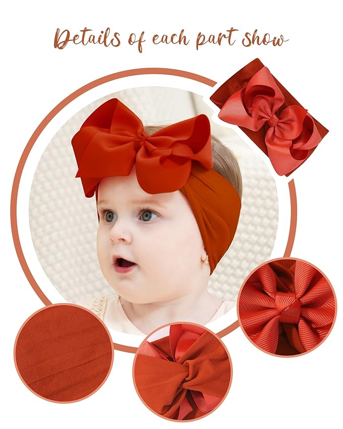 doboi Baby Hair Bows Hair Accessories - 20pcs Big Bows