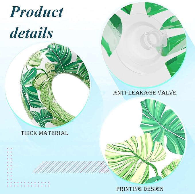 Inflatable Pool Floats Rings - Water Floaty Toys for Adults Kids