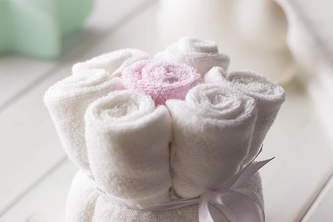 Jumpy Moo's Baby Washcloths - 100% Rayon from Bamboo, Ultra Thick 10x10 inches