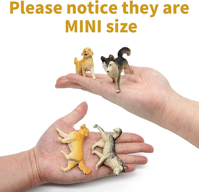 iftnotea 8PCS Small Dog Figurines for Kids Puppy Toy Figures