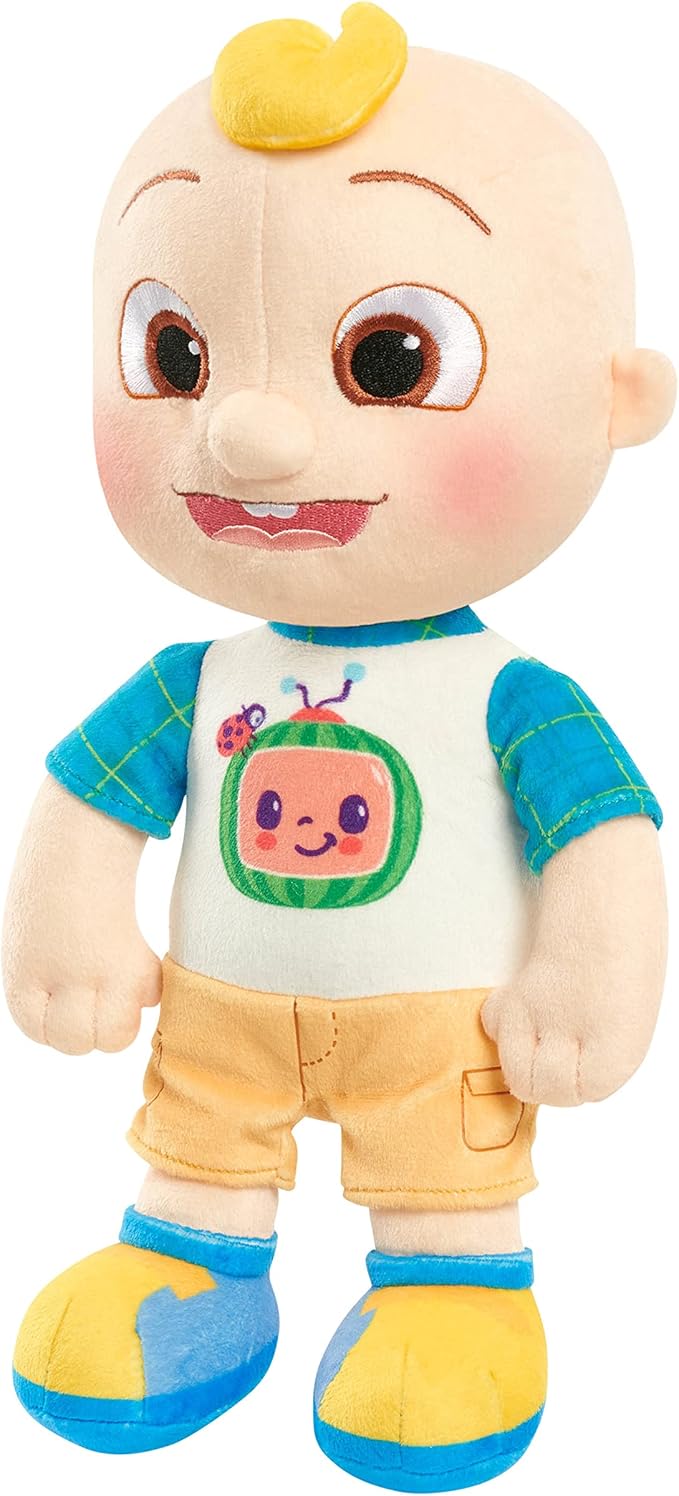 Just Play Cocomelon 100% Recycled Materials 13-inch JJ Plush Stuffed Doll, Super-Soft and Huggable, Kids Toys for Ages 18 Month (Pack of 4)