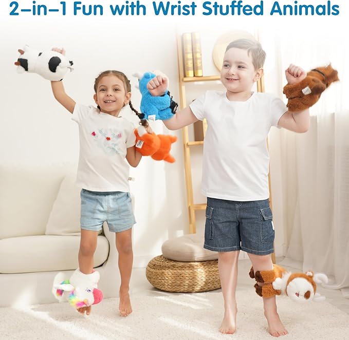 iPlay, iLearn Wrist Pals Baby Plush Bull Toy Wristband 1 2 3 4 5 6
