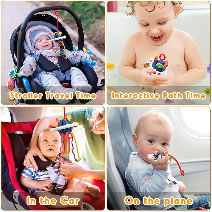 AiTuiTui Sensory Montessori Baby Toys 6 to 12 Months, Toddler Travel Toys for 1 2 Year Old Boy Girl Birthday Gifts 9 10 18 Months