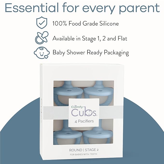 Pacifier Soother Baby 4 Pack of Pacifiers Newborn Teething 100% 6-18 Months