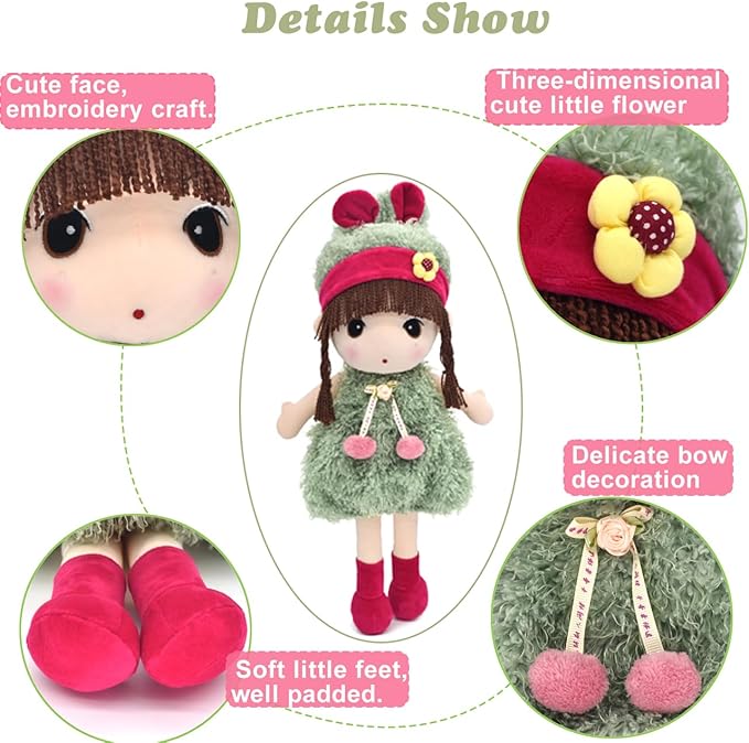 HWD Kawaii 17 inch Stuffed Plush Girl Toy Doll.Good Dolly