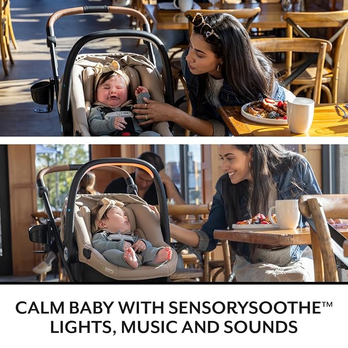 Evenflo Shyft Intuiti+ Travel System Featuring Revolve180 LiteMax NXT with SensorySoothe (Dubhan Black)