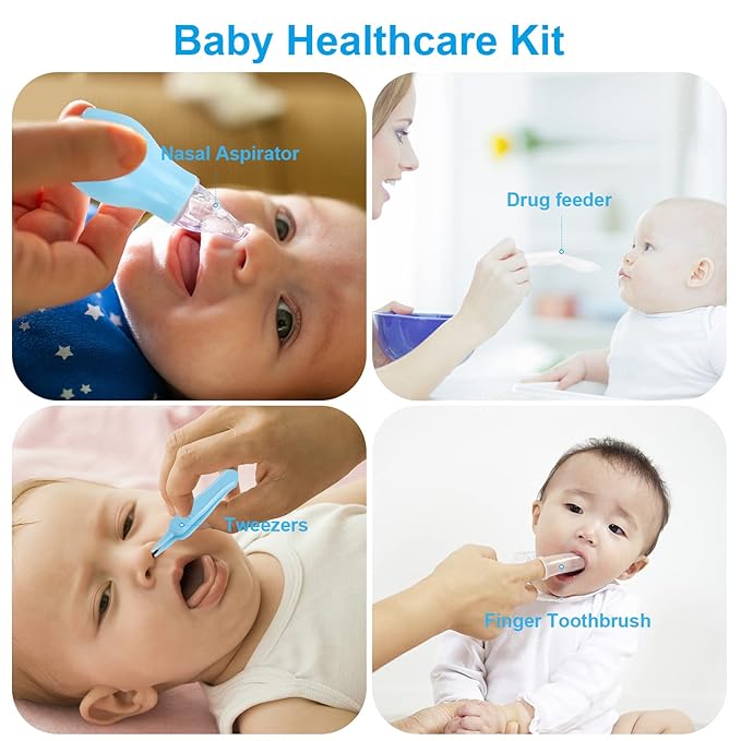 Baby Healthcare and Grooming Kit, 26 in 1 Baby Electric Nail Trimmer Set Newborn Nursery Health Care Set for Newborn Infant Toddlers Baby Boys Girls Kids Haircut Tools